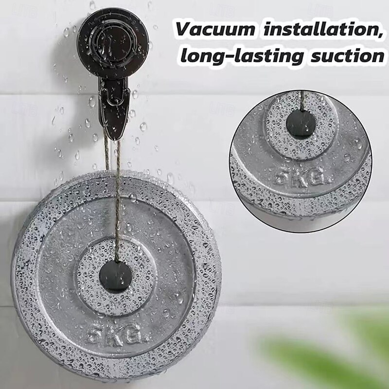 4 Pack Rotating Suction Cup Hooks – Strong Vacuum Adhesive Hooks, No Drilling, Wall-Mounted for Kitchen, Bathroom, Door, Clothes, and Home Organization2