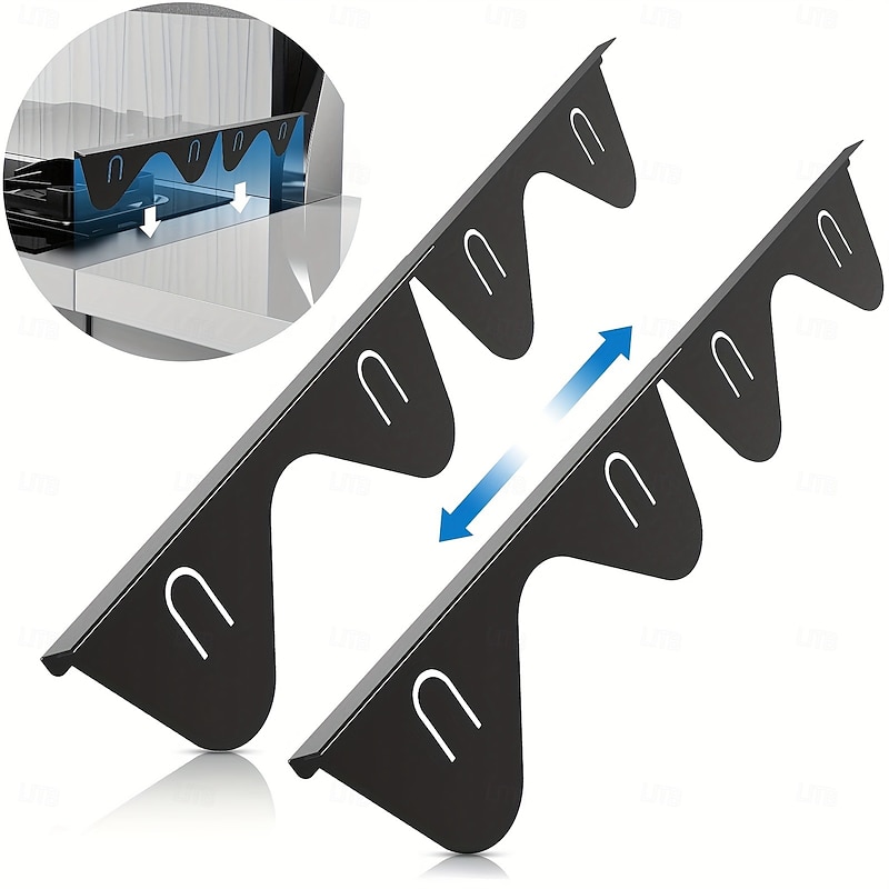 2 Pack Retractable Stainless Steel Stove Gap Covers Kitchen Counter Gap Filler, Anti-Spill, Dustproof, Oil-Proof, Adjustable Stove Gap Sealer Strips