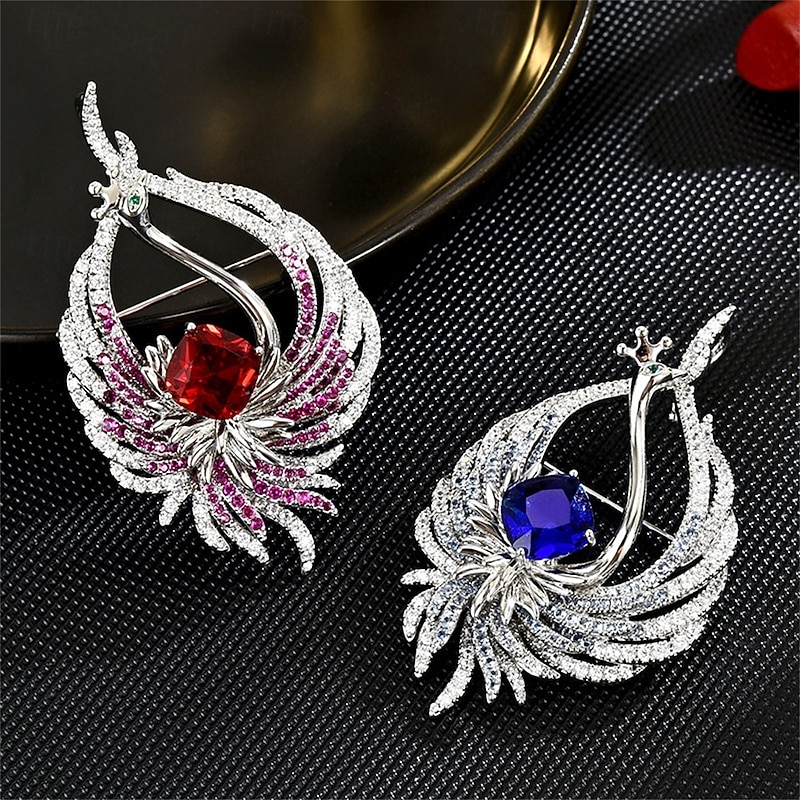 Brooches Classic Retro Animal Elegant Fashion Personalized Simple Luxury Brooch Jewelry Dark Red Blue For Wedding Party Gift Engagement Prom Festival