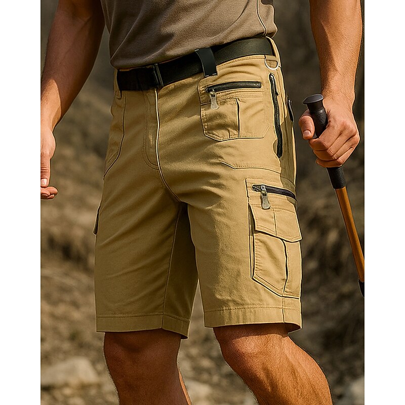 Men's Cargo Shorts Hiking Shorts sport shorts Summer Outdoor Regular Fit Lightweight Breathable Capri Pants Pocket Black Army Green Cotton Tennis Golf Running S M L XL XXL3