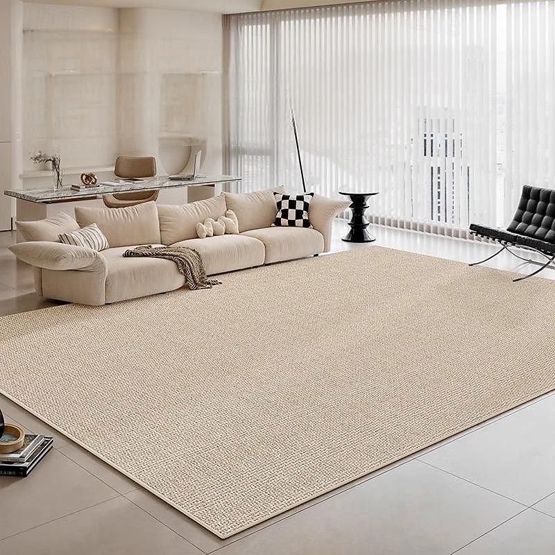 Minimalist Area Rug, Wash-Free Easy Clean Carpet for Living Room & Bedroom, Elegant Sofa Coffee Table Floor Mat, High-End Home Decor
