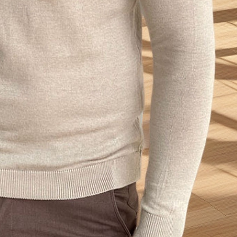 Men's Sweater Pullover Sweater Jumper Ribbed Knit Regular Tops Knitted Basic Plain Crew Neck Knitwear Contemporary Casual Daily Wear Clothing Apparel Spring Fall Khaki M L XL3