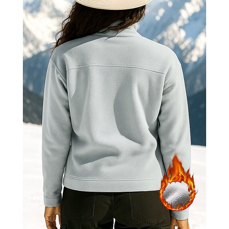 Men's Hiking Jacket Winter Jacket Hiking Fleece Jacket Winter Outdoor Thermal Warm Windproof Fleece Jackets Hunting Camping / Hiking / Caving White Pink Light Blue Grey2