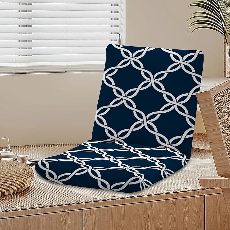 Geometric Printed Office Chair Cover, Pet-Friendly Polyester Stool Chair Slipcover, Stretch Washable Furniture Protector for Home and Office