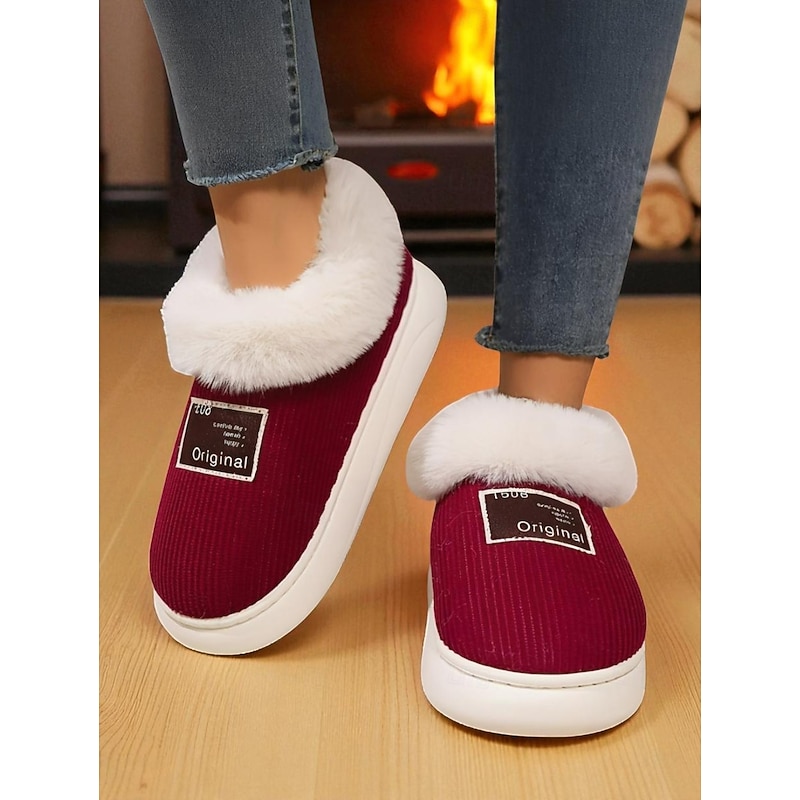 Women's Winter Indoor Slippers with Faux Fur Lining – Warm Anti-Slip Home Shoes for Cozy Indoor Wear2