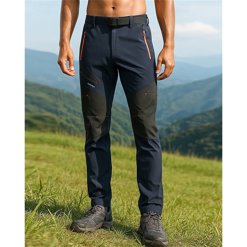 Men's Hiking Pants Trousers Waterproof Hiking Pants tracksuit bottoms Hiking Trousers Patchwork Outdoor Regular Fit Waterproof Windproof Pants / Trousers Pocket Black Army Green Camping / Hiking4