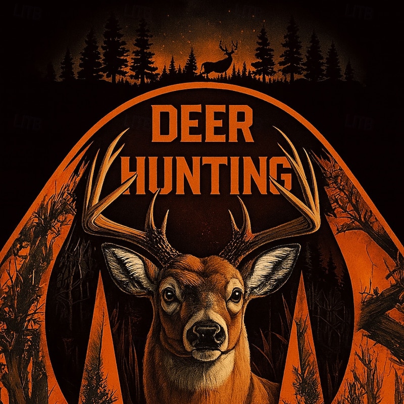 Men's Deer Sweatshirt Hunting Crew Neck Outdoor Sports Outdoor Black Crewneck 3D All Seasons Designer2