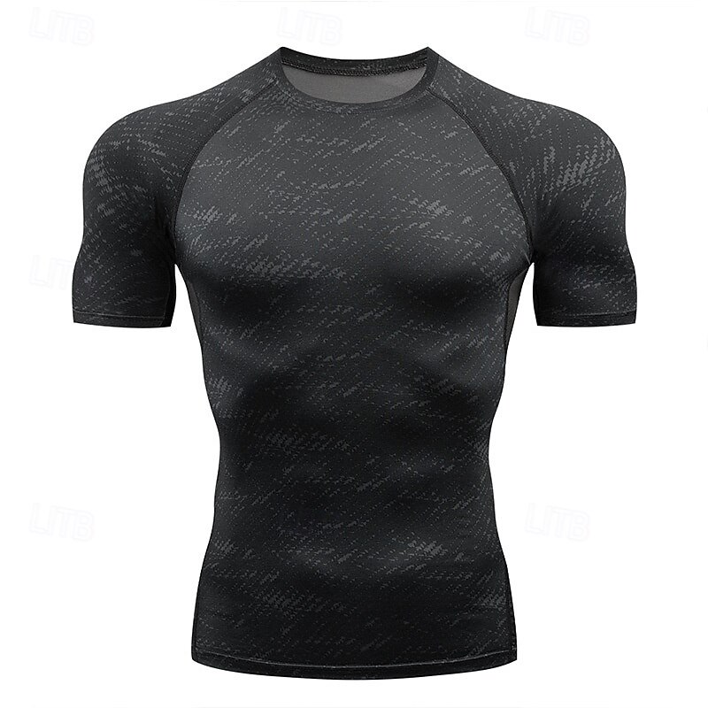 Men's Gym Shirt Running Shirt Short Sleeve Top Athleisure Fall Solid Colored Quick Dry Soft Sweat wicking Jogging Training Bodybuilding Sportswear Activewear 1# 2# 3#2