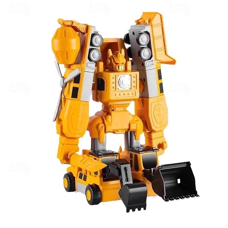 Mangetic Transform Engineering Car Assembled Toys Transforming Robot Car Toy Kids' Play Construction Vehicles Outdoor Toddlers Activities Toys Magnetic Blocks for Kids Age 3-83