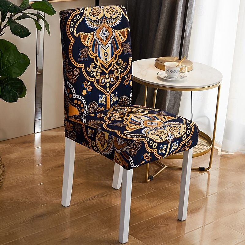 Stretch Dining Chair Cover, Removable Washable Seat Protector Slipcover for Hotel, Dining Room, Banquet, Wedding Party2