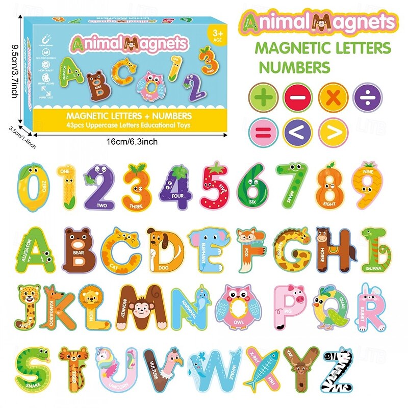 38pcs Christmas Magnetic Letters and Numbers, Soft Magnetic Stickers for Refrigerator, Mailbox, Doors, Windows, Home Décor, Kids Learning and DIY Holiday Alphabet & Number Fun