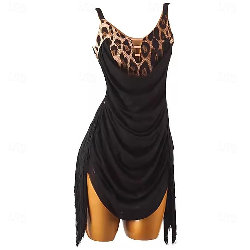 Latin Dance Dress for Women Tassel Salsa Rumba Chacha Competition Stage Dancewear Costume