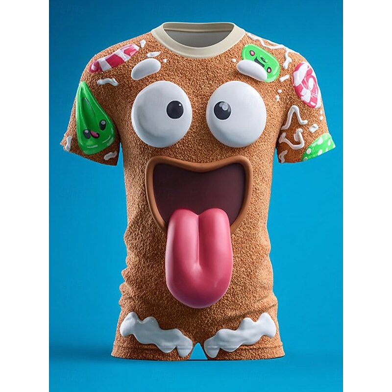 Christmas Women's T Shirt Graphic Santa Claus Vintage Stylish Classic Short Sleeve Crew Neck Round Neck Regular Tops Daily Print Light Green Light Brown Brown Green Fall Winter