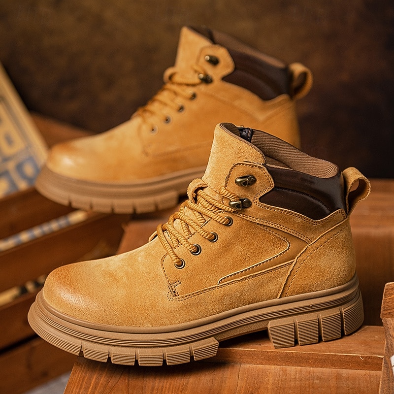 Men's Classic Work Boots – Sturdy Outdoor Safety Shoes with Cushioned Insole and Durable Grip Sole for Construction Sites and Everyday Outdoor Wear2