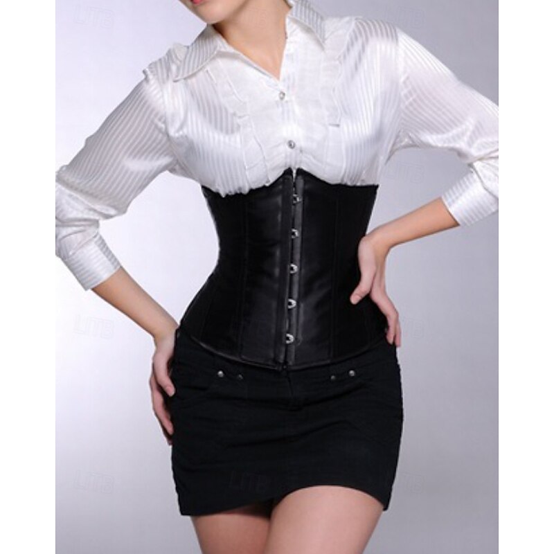 Women's Corset Shapewear Waist Cincher Shapewear Sexy Corset Sexy Sweet Pure Color Backless Vacation Party Street Sleeveless Cold Shoulder Black White Red Spring Fall Tailored Fit2