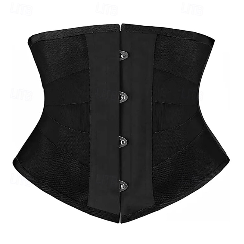 Women's Corset Shapewear Waist Cincher Shapewear Sexy Corset Casual Sweet Pure Color Backless Vacation Street Date Sleeveless Cold Shoulder Black Spring Fall Tailored Fit