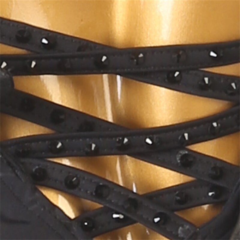 Women's Black Tassel Dance Wear Dance Dress Performance Wear4