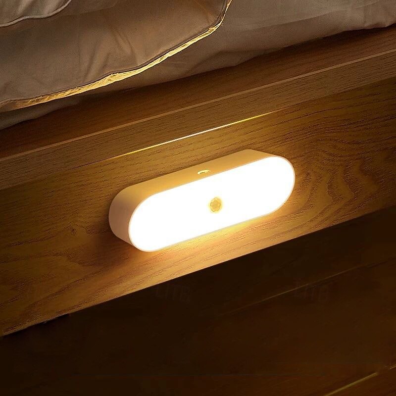 3/6PCS USB Rechargeable Motion Sensor Night Light Wireless Installation Easy to Adjust Brightness for Garage Bedroom Kitchen Attic Stairwell Indoor Lighting4