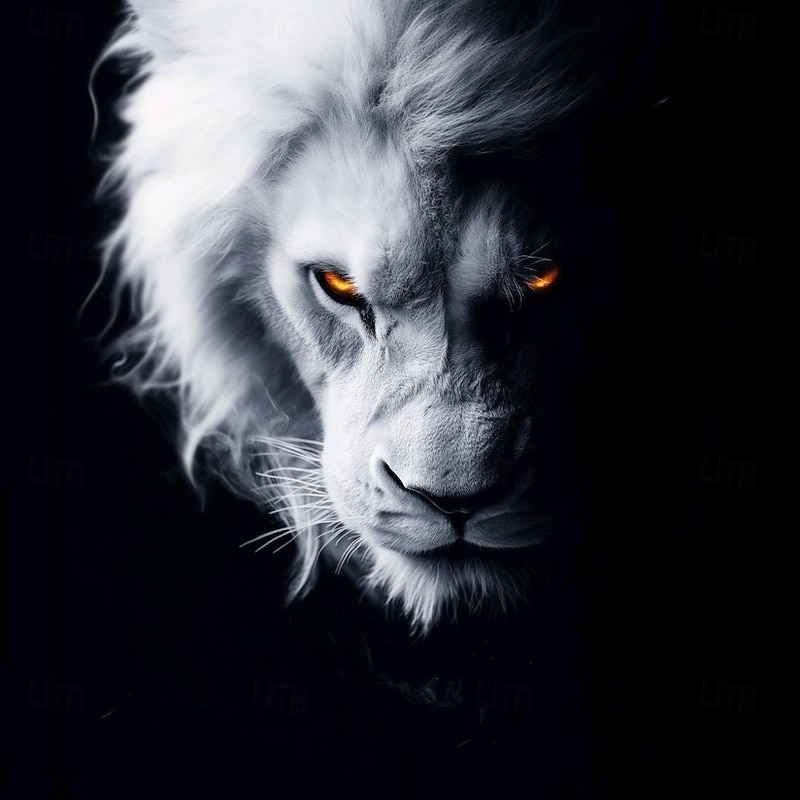 Men's Lion 3D Hoodie Sweatshirt Cool Party Crew Neck Club Streetwear White Red Drawstring Fall Winter Designer4