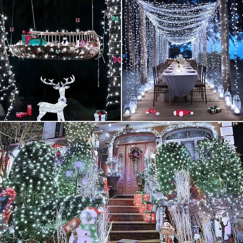 10M 9.6W Flash 100-LED Warm WhiteCool White Light Strip Light Lamp Christmas light string (EU Plug , AC 220V)2