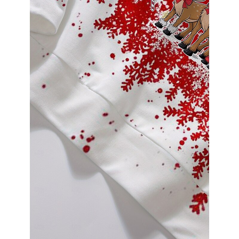 Women's Pullover Sweatshirt Hoodies Graphic Christmas Ugly Christmas Classic Casual Festival Long Sleeve Crew Neck Round Neck Regular Tops Casual Holiday Print Red Fall Winter3