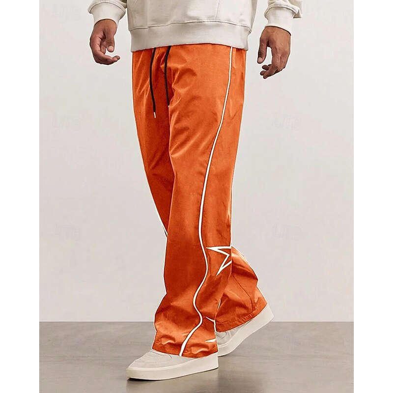 Men's Trousers Tech Pants Casual Pants Drawstring Pocket Elastic Waist Star Comfort Sports Outdoor Daily Fashion Casual Black Navy Blue Micro-elastic3