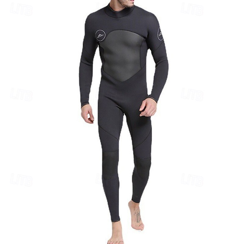 Men's Full Body Swimwear Dive Skin Suit UPF50+ Long Sleeve Swimwear Back Zip Swimming Diving Surfing Snorkeling Patchwork Summer Spring Autumn4
