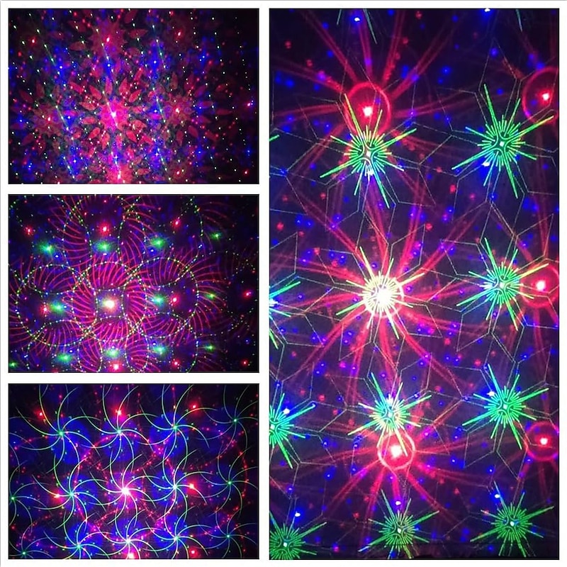 Mini House RGB Firefly with 32 Patterns Garden Laser Lights Projector Christmas Projector Lights Garden Laser Lights Waterproof Outdoor Indoor Decorative Lighting for Xmas Birthday Party2