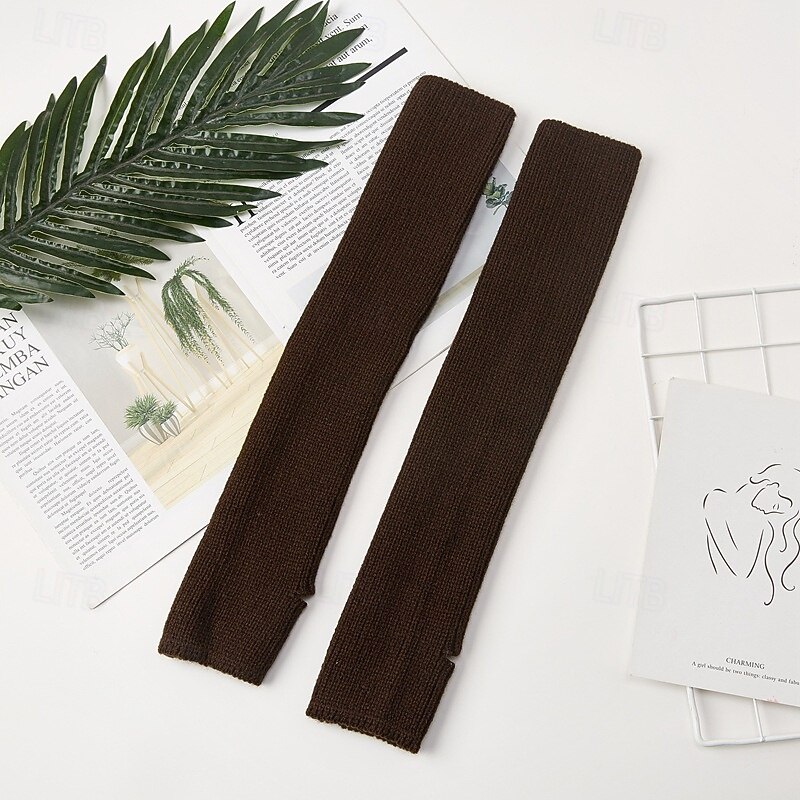 Women's Leg Warmers Boot Cuffs Outdoor Daily Holiday Solid Color Acrylic Fibers Casual Elastic 1 Pair4