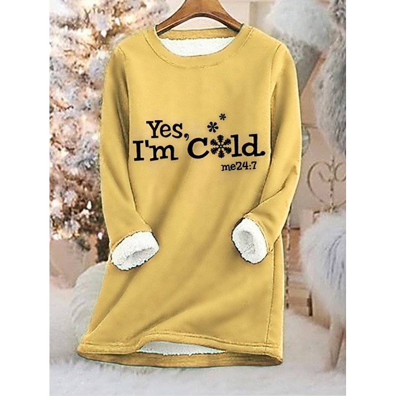 Women's Pullover Sweatshirt Graphic Letter Warm Casual Fuzzy Long Sleeve Crew Neck Round Neck Regular Tops Street Casual Light Pink Yellow Red Blue Spring Fall Winter3