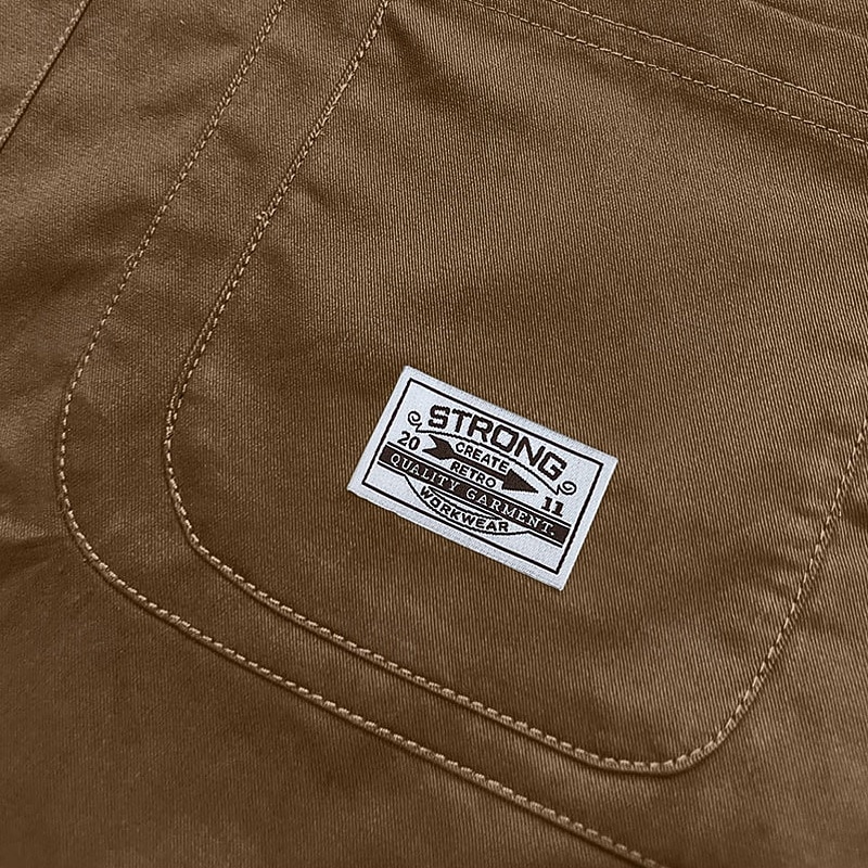 Men's Lightweight Jacket Shirt Jacket Cargo Jacket Casual Jacket Vacation Daily Breathable Pocket Spring Fall Plain Fashion Classic Lapel Regular Camel Brown Jacket3