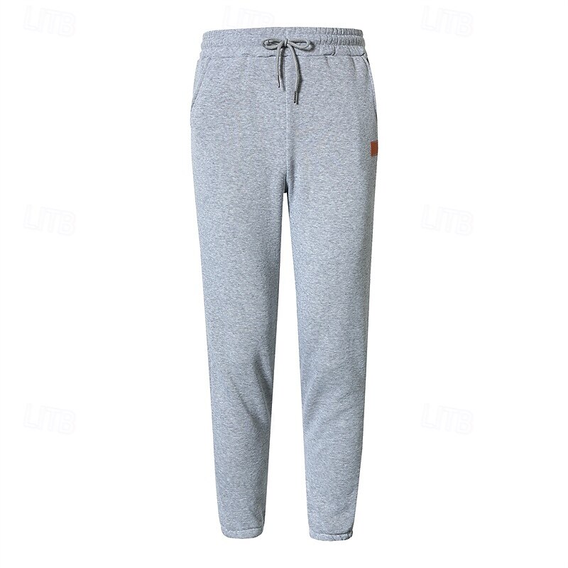 Men's Sweatpants Joggers Trousers Drawstring Pocket Elastic Waist Plain Comfort Sports Outdoor Daily Fashion Casual Black Navy Blue Micro-elastic4