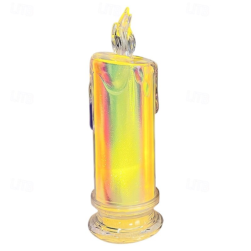 1 Pack LED Flameless Candles,Fake Candle, Battery Operated Candles for Valentine Bedroom Birthday Wedding Christmas Decorations Home Decor2