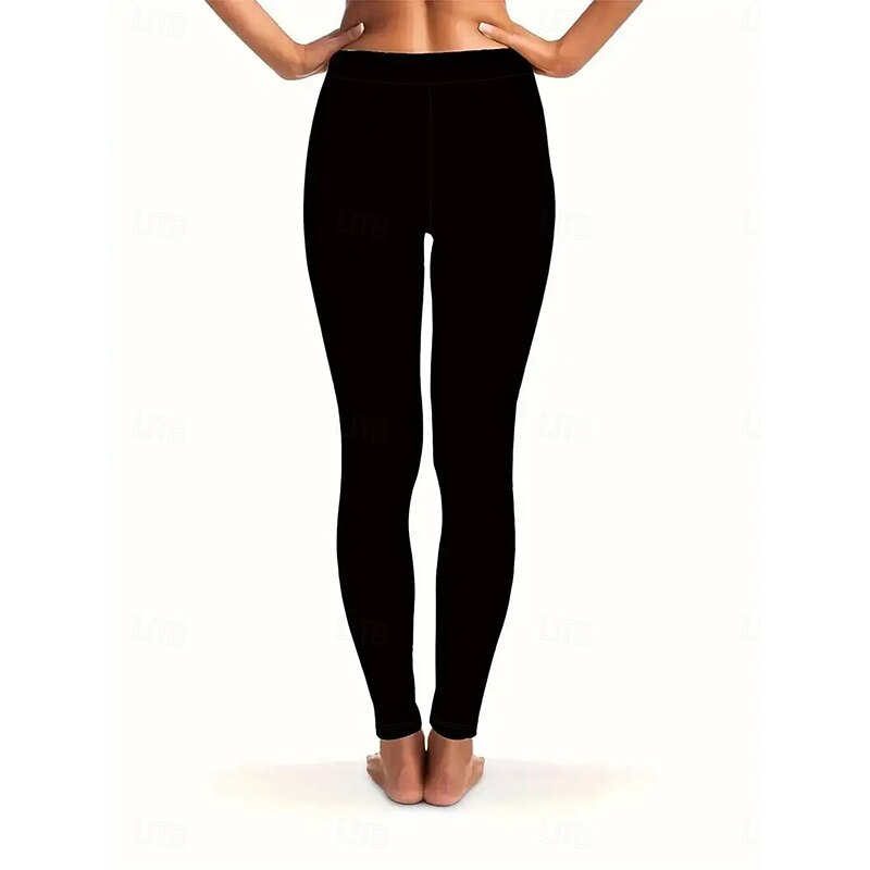 Women's Leggings Vacation Vintage Fashion Full Length High WaistPantsUgly Christmas Graphic Animal Printing Thermal Warm Soft Breathable Stretchy Formal Outdoor Vacation Black White Summer Spring Fall2