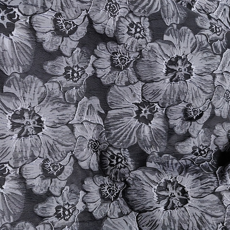 Jacquard A-Line Evening Gown Floral Elegant Dress Formal Wedding Floor Length Sleeveless V Neck Nylon with Slit Pocket Wedding Guest Dress3