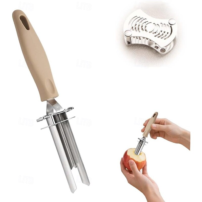 2-in-1 Stainless Steel Pepper Seed Corer Remover Adjustable Corer Tool for Apple, Bell Pepper, Pear, Red Dates Quick and Easy Fruit Vegetable Seeder Tool for Kitchen Gadgets4