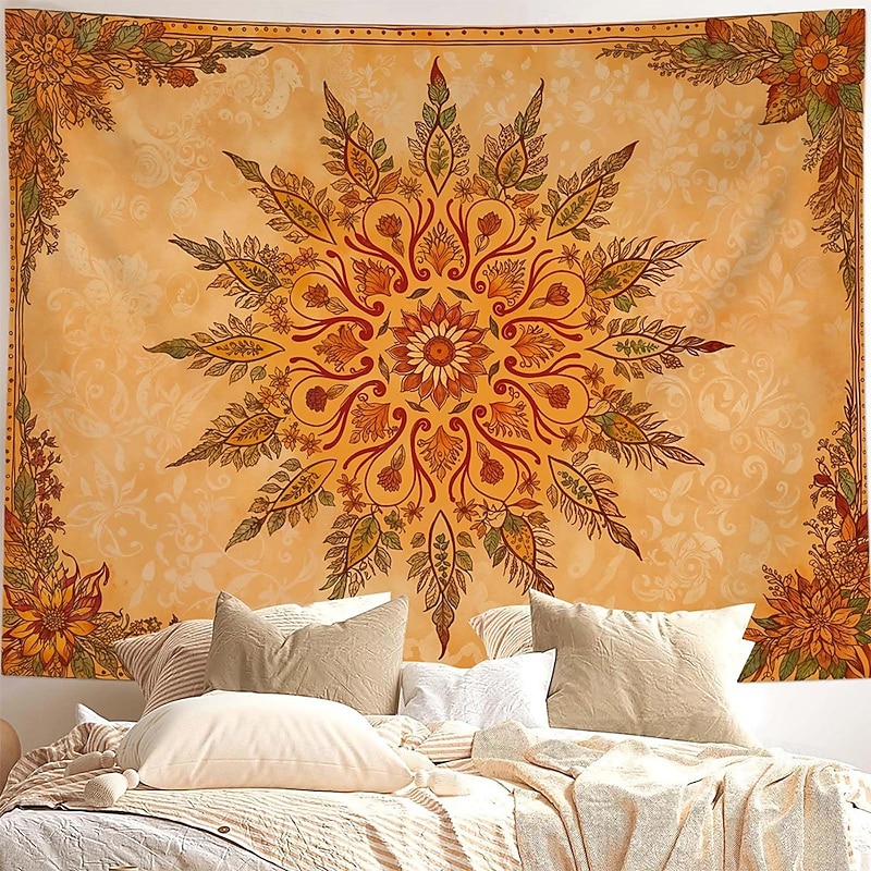Tapestry Banners Blanket Mandala Bohemian Boho Bedroom Living Room Dorm College Dorm Classroom Wall Porch Home Decor