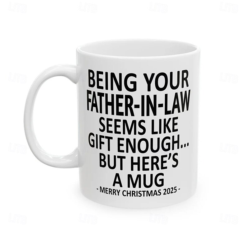 Christmas 2025 Gift Mug Being Your Father-In-Law 11oz Funny Mug Holiday Coffee Cup from Father-In-Law Hilarious Xmas Present Family Birthday Seasonal Drinkware4
