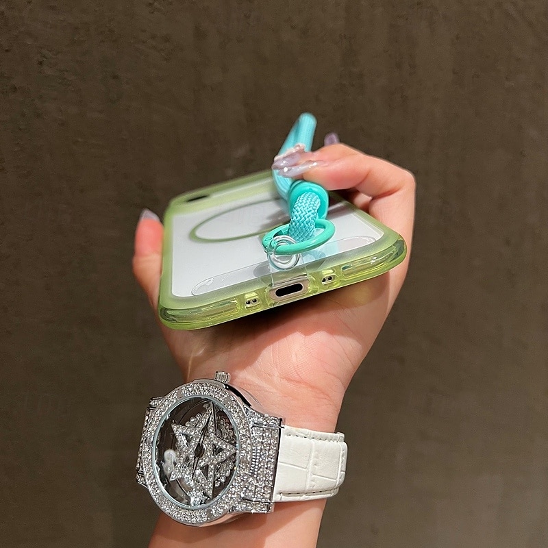 Phone Case For iPhone 17 Pro Max 17 Air 16 15 14 Pro Max Plus 13 Pro Max Back Cover with Lanyard Support Wireless Charging Non-Yellowing Retro TPU Acrylic3