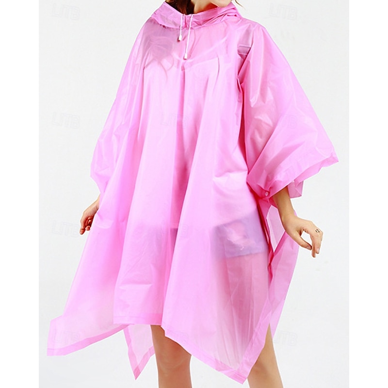 Women's Cloak / Capes Waterproof Windproof Irregular Hem Casual Plain Outdoor Vacation Street Daily Wear Long Hooded Regular Fit Long Sleeve Outerwear White Yellow Pink Fall Winter