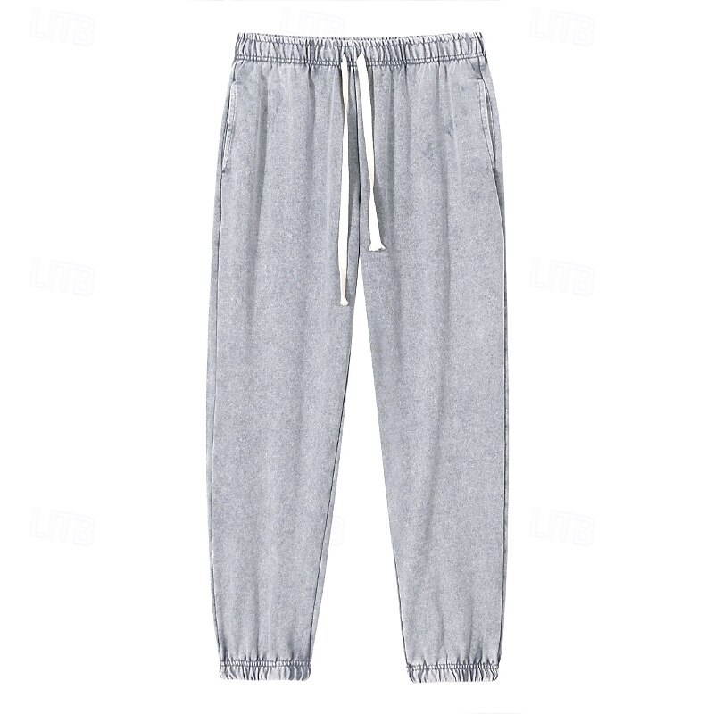 Men's Sweatpants Joggers Trousers Drawstring Pocket Elastic Waist Plain Comfort Sports Outdoor Daily Fashion Casual Black Purple Micro-elastic4