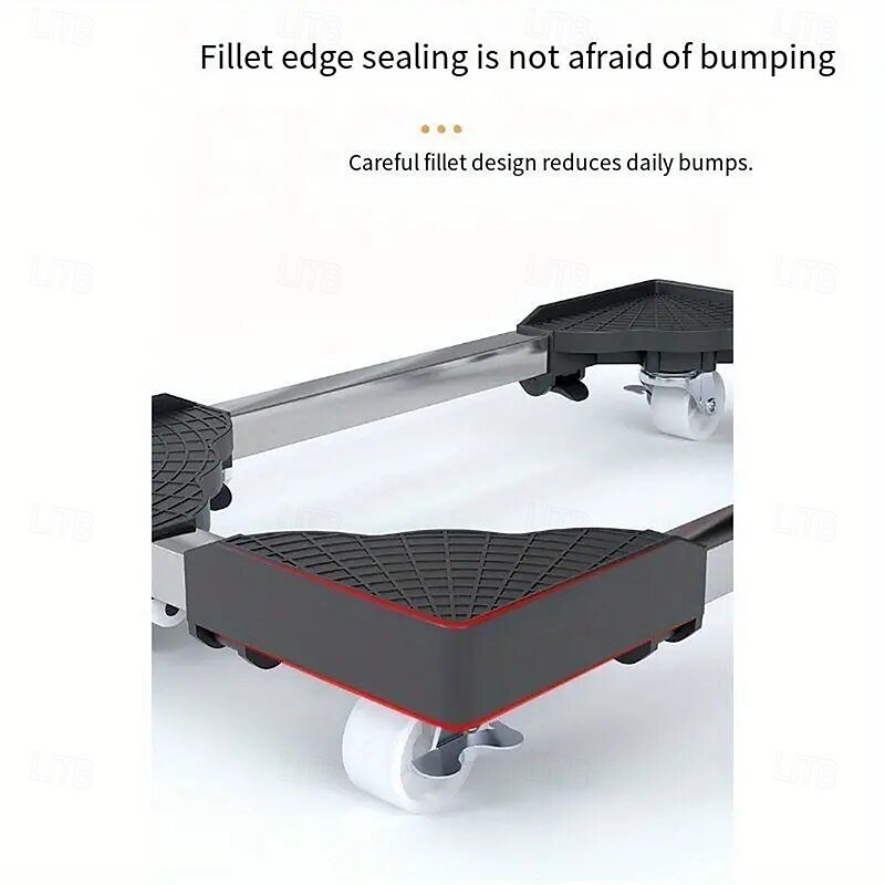 Adjustable Metal Computer Cart with Universal Wheels and Ventilated Cooling Base - Desktop Computer Stand for Office Storage4