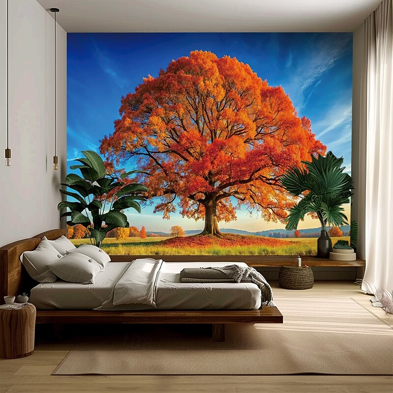 Tapestry Blanket Wall Hangings Landscape Nature Tree 3D Bedroom Living Room Dorm Teens Room College Dorm Home Decor3