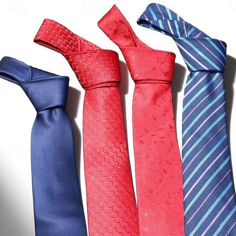 Men's Ties Modern Contemporary Office / Business Classic Plaid / Striped / Chevron / Round Formal Evening Date Party & Evening