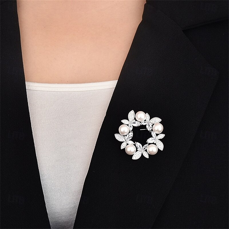 Brooches Classic Retro Flower Stylish Luxury Brooch Jewelry Silver For Wedding Party Gift Engagement Prom Festival2