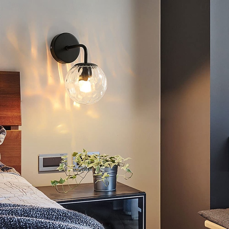 Mini Style Wall Sconce Glass Indoor Wall Lamps for Bedroom Cafes Shops IP20 220-240V Nordic Design