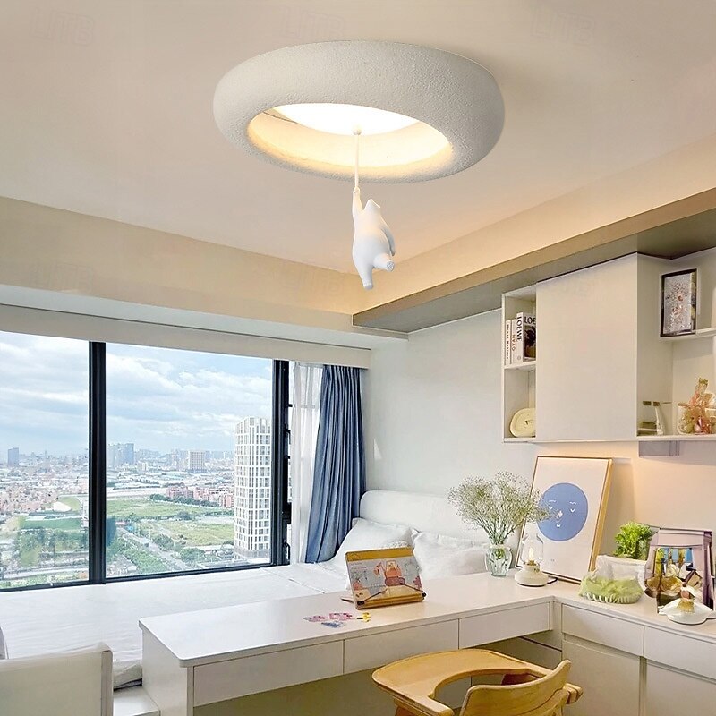 LED Ceiling Light 1-Light 46cm Flush Mount Ceilling Light for Corridor Porch Bar Creative Loft Balcony Lamps Warm White/White 110-240V