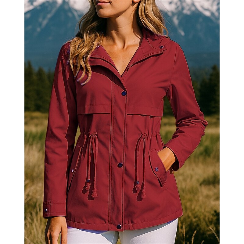 Women's Outdoor Jacket Hiking Jacket Raincoat Outdoor Waterproof Windproof Quick Dry Breathable Hiking Outfits Hiking Clothes Spring Autumn / Fall Jacket Hunting Climbing Camping / Hiking / Caving4