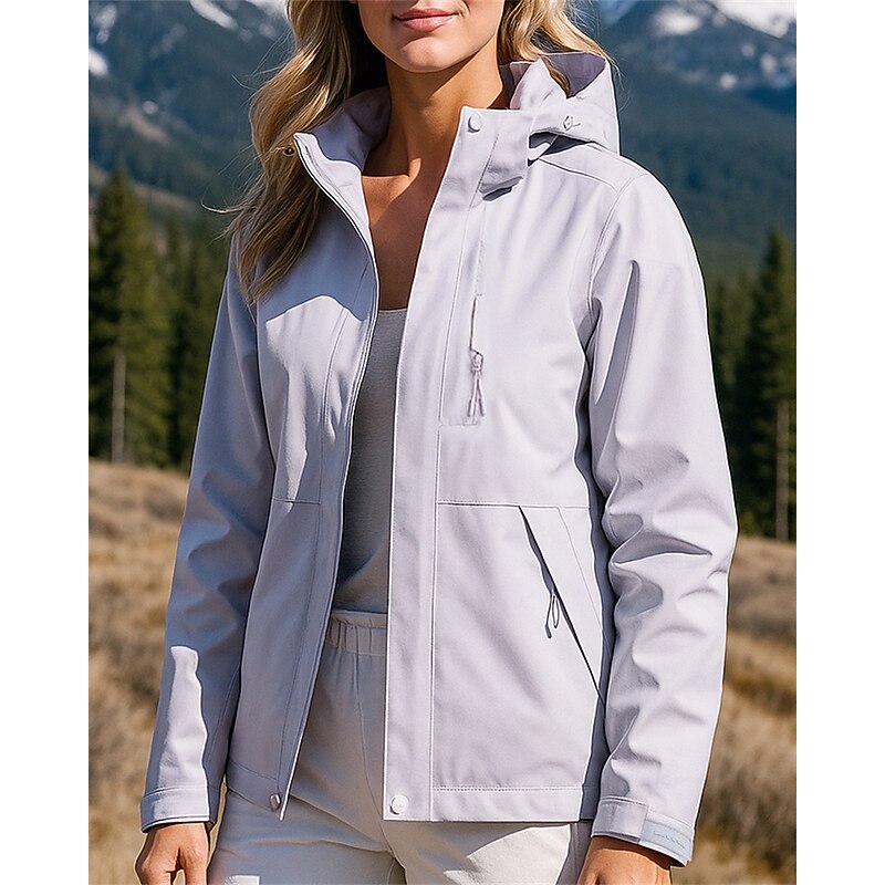 Women's Hoodie Jacket Outdoor Jacket Hiking Jacket Outdoor Waterproof Windproof Breathable Hiking Outfits Hiking Clothes Spring Autumn / Fall Jacket Hunting Climbing Camping / Hiking / Caving Solid