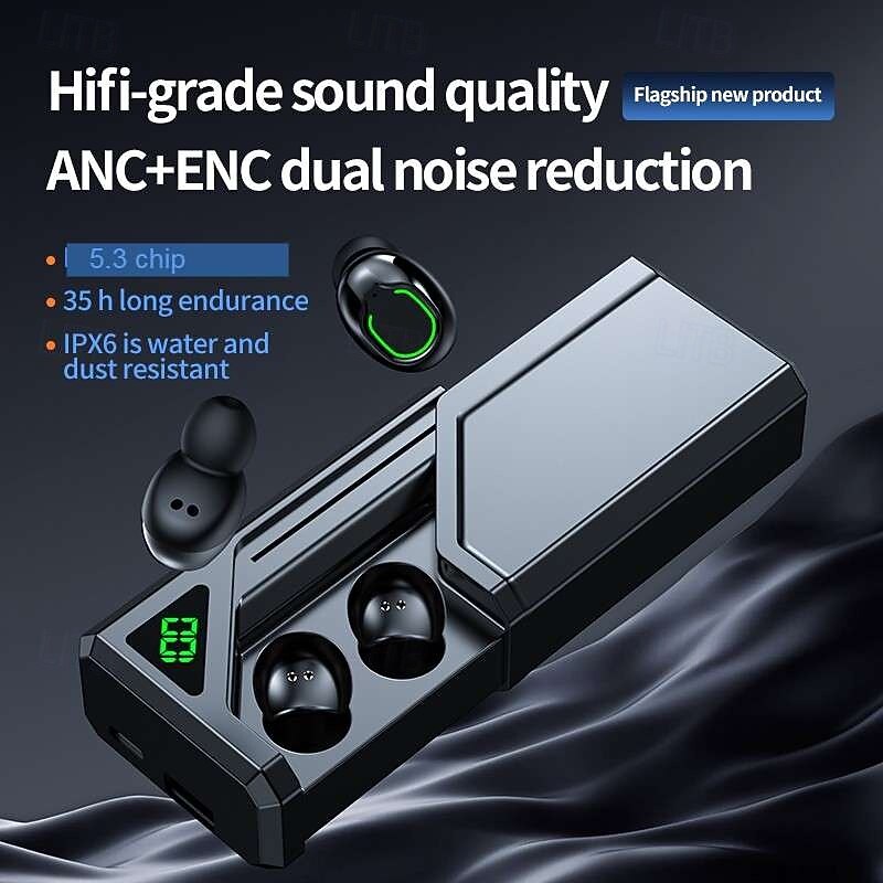 QB70 True Wireless Headphones TWS Earbuds In Ear Bluetooth 5.3 Sports Deep Bass for Apple Samsung Huawei Xiaomi MI  Gym Workout Trekking Running Office Business3